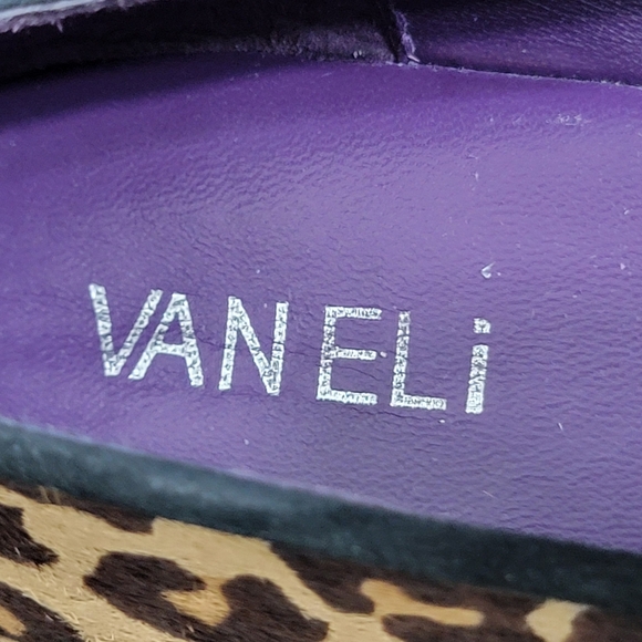 Vaneli Pilar Camel Dino Haircalf/Black Suede Loafers Size 8N - Picture 9 of 9